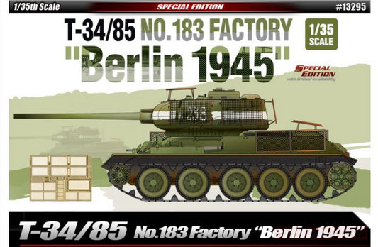 KIT DA MONTARE IN SCALA COMPATIBILE CON T34/85 N.183 FACTORY BERLIN 1945 KIT 1:35 ACADEMY ACD13295