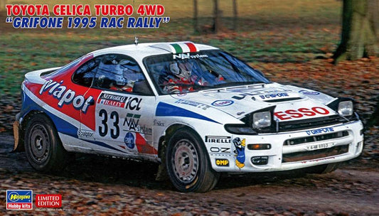 SCALE ASSEMBLY KIT COMPATIBLE WITH TOYOTA CELICA TURBO 4WD GRIFONE 1995 RAC RALLY KIT 1:24 HASEGAWA HA20594