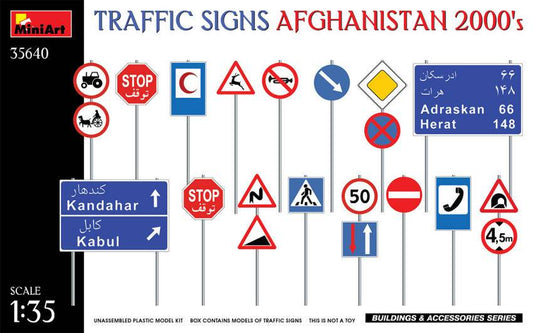 SCALE ASSEMBLY KIT COMPATIBLE WITH TRAFFIC SIGNS AFGANISTAN 2000s KIT 1:35 MINIART MIN35640