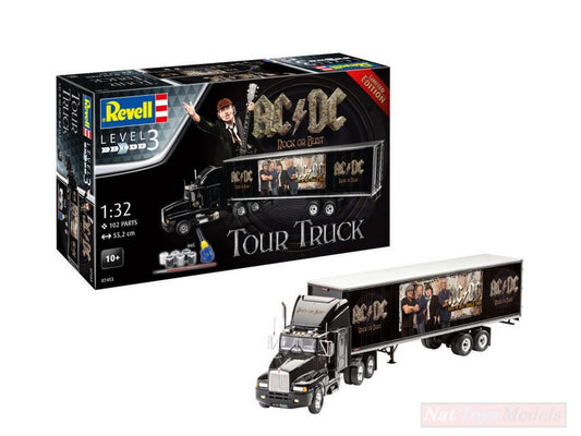 KIT DA MONTARE IN SCALA COMPATIBILE CON TRUCK & TRAILER "AC/DC" GIFT SET KIT 1:32 REVELL RV07453