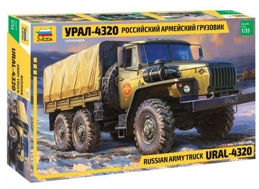 SCALE ASSEMBLY KIT COMPATIBLE WITH URAL 4320 TRUCK KIT 1:35 ZVEZDA Z3654