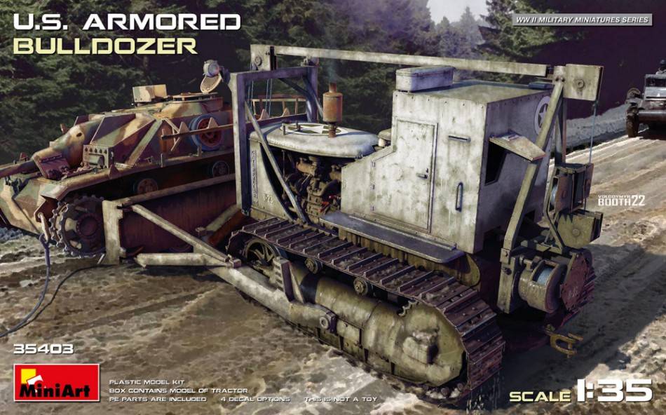 KIT DA MONTARE IN SCALA COMPATIBILE CON U.S. ARMORED BULLDOZER KIT 1:35 MINIART MIN35403