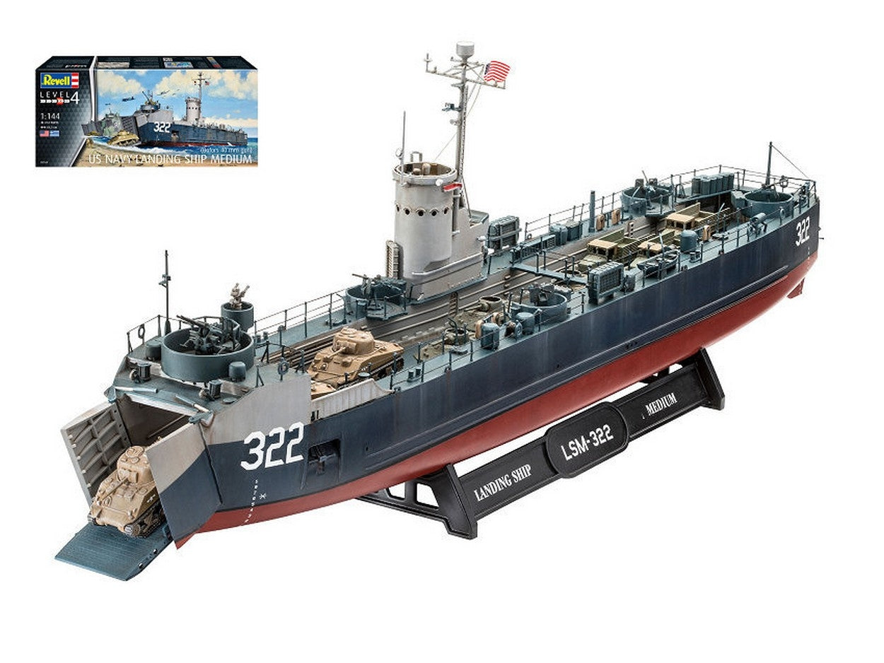 SCALE ASSEMBLY KIT COMPATIBLE WITH US NAVY LANDING SHIP MEDIUM KIT 1:144 REVELL RV05169