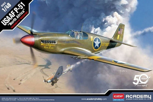 SCALE ASSEMBLY KIT COMPATIBLE WITH USAAF P-51 NORTH AFRICA KIT 1:48 ACADEMY ACD12338