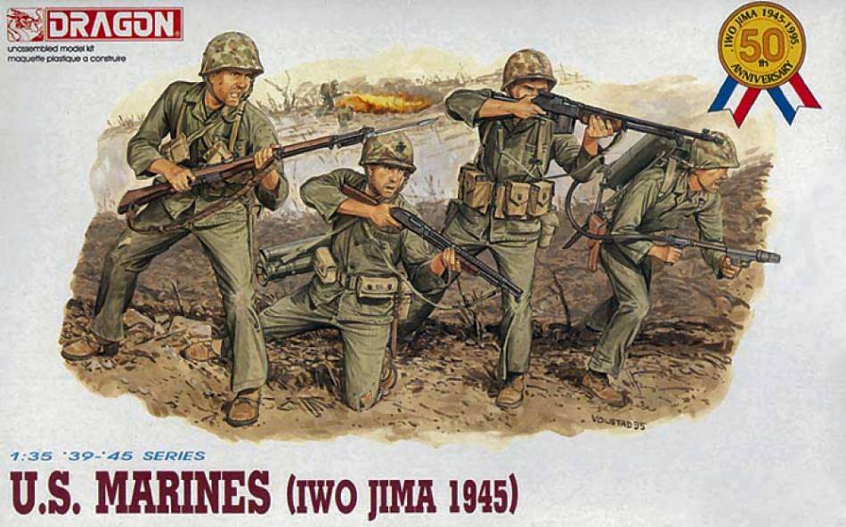 KIT DE MONTAGE À L'ÉCHELLE COMPATIBLE AVEC USMARINES IWO JIMA 1945 KIT 1:35 DRAGON D6038