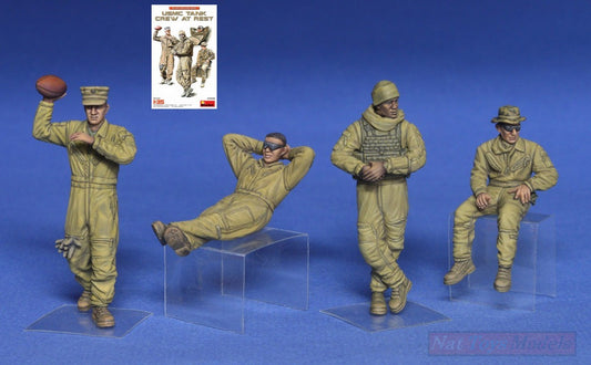 KIT D'ASSEMBLAGE À L'ÉCHELLE COMPATIBLE AVEC LE KIT D'ÉQUIPAGE DE RÉSERVOIR USMC AU REPOS 1:35 MINIART MIN37049