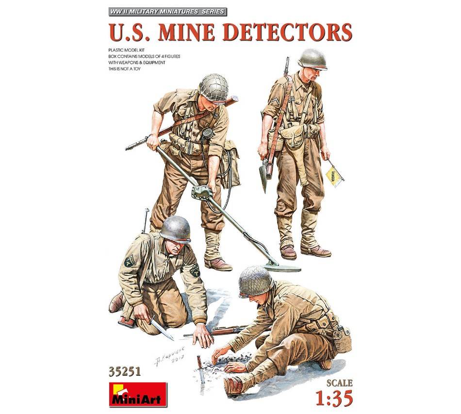 KIT À ASSEMBLER À L'ÉCHELLE COMPATIBLE AVEC LES DÉTECTEURS DE MINES US KIT 1:35 MINIART MIN35251