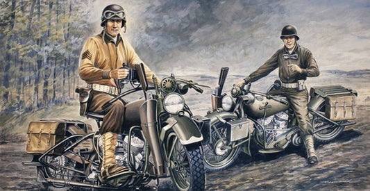 KIT DA MONTARE IN SCALA COMPATIBILE CON U.S.MOTORCYCLES WWII KIT 1:35 ITALERI IT0322