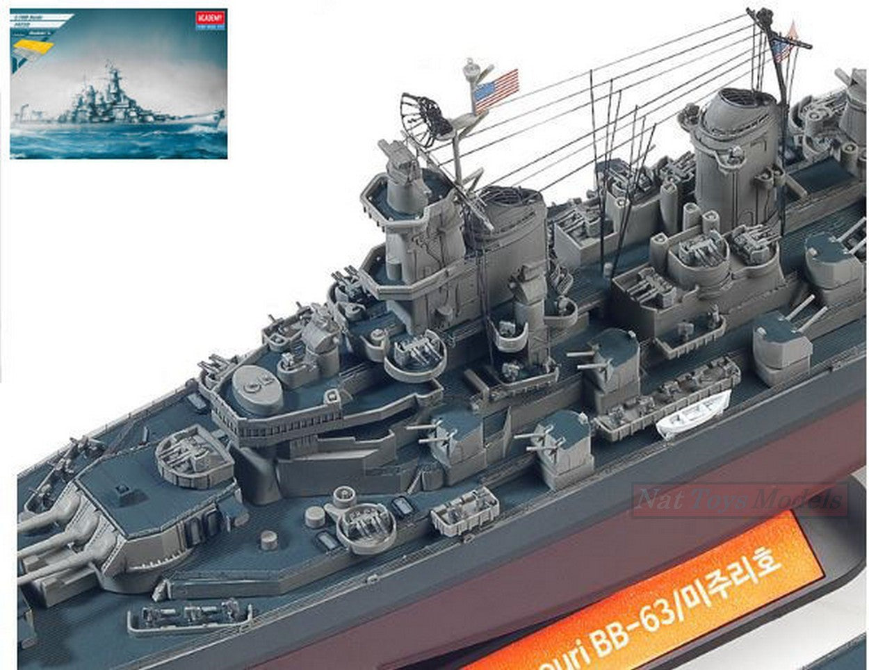 KIT D'ASSEMBLAGE À L'ÉCHELLE COMPATIBLE AVEC L'USS MISSOURI (02.09.1945 CAPITATION DU JAPON) KIT 1:700 ACADEMY ACD14223