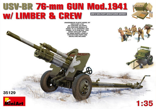 SCALE ASSEMBLY KIT COMPATIBLE WITH USV-BR 76mm GUN MOD.1941 KIT 1:35 MINIART MIN35129