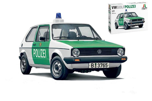 KIT TO BE ASSEMBLED IN SCALE COMPATIBLE WITH VW GOLF POLIZEI KIT 1:24 ITALERI IT3666