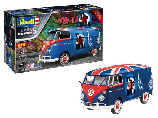 SCALE ASSEMBLY KIT COMPATIBLE WITH VW T1 "THE WHO" GIFT SET KIT 1:24 REVELL RV05672