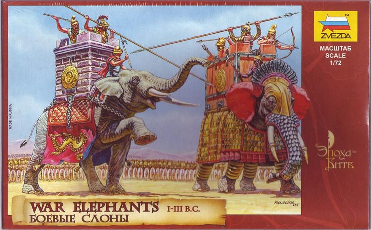 KIT DA MONTARE IN SCALA COMPATIBILE CON WAR ELEPHANTS SOLDATINI KIT 1:72 ZVEZDA Z8011