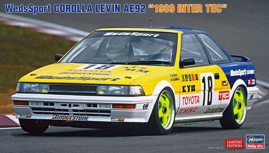 SCALE ASSEMBLY KIT COMPATIBLE WITH WedsSPORT COROLLA LEVIN AE92 1989 INTER TEC KIT 1:24 HASEGAWA HA20531