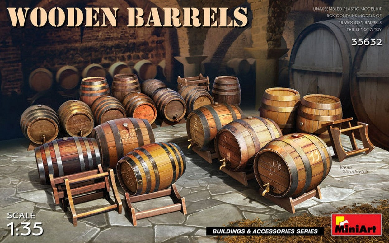 KIT DA MONTARE IN SCALA COMPATIBILE CON WOODEN BARRELS KIT 1:35 MINIART MIN35632