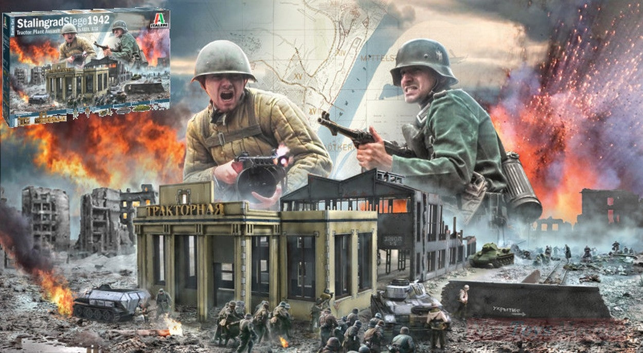 SCALE ASSEMBLY KIT COMPATIBLE WITH WWII STALINGRAD SIEGE URANUS OPERATION KIT 1:72 ITALERI IT6193