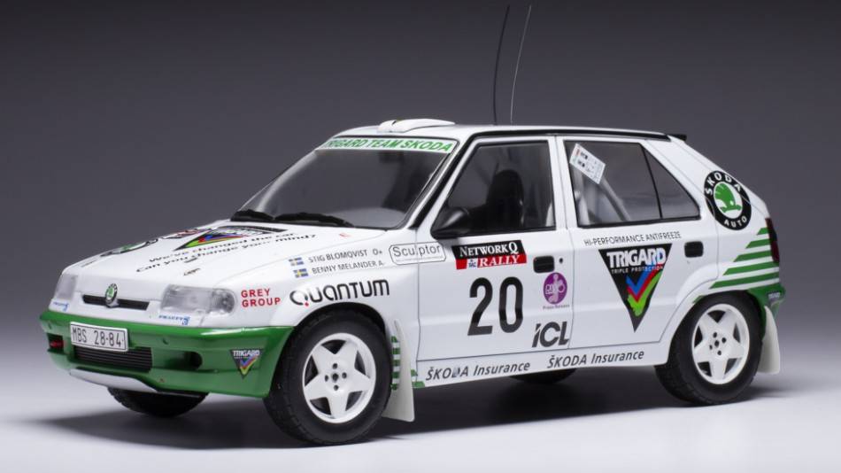 KIT TO BE ASSEMBLED IN SCALE COMPATIBLE SKODA FELICIA KIT CAR N.20 RAC RALLY 1995 BLOMQVIST/MELANDER 1:18
 IXO MODEL 18RMC147