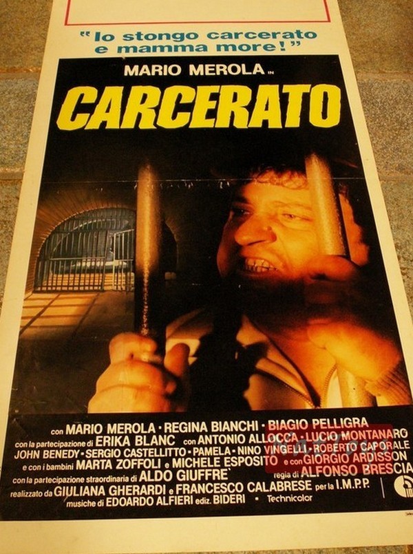 Locandina Film CARCERATO con Mario Merola Original Poster Cinema