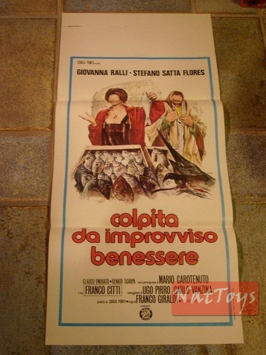 Locandina Film COLPITA DA IMPROVVISO BENESSERE 1975 G. Ralli Original Poster