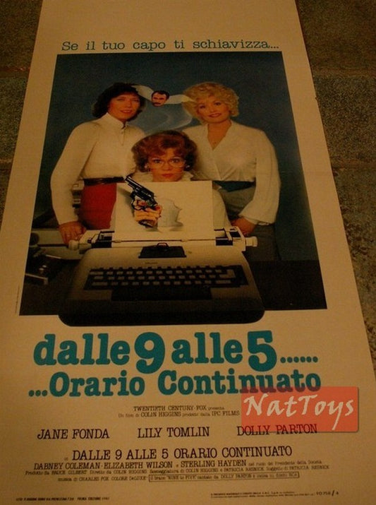 Locandina Film DALLE 9 ALLE 5 ORARIO CONTINUATO con Jane Fonda Original Poster