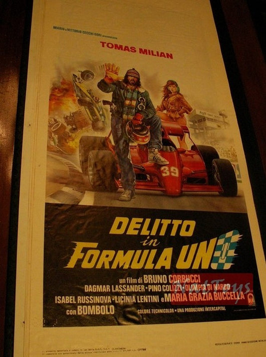 FORMULA ONE CRIME Film Poster with Tomas Miliam Original Cinema Poster