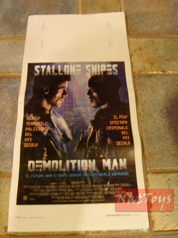 DEMOLITION MAN Film Poster with Stallone and Snipes Original Cinema Poster