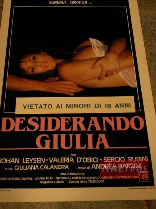 Film Poster DESIDERANDING GIULIA with Serena Grandi Original Cinema Poster