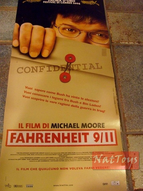 Locandina Film FAHRENHEIT 9/11 di Michael Moore Original Poster Cinema