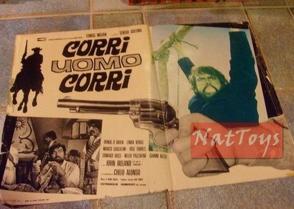 Locandina Film FOTOBUSTA CORRI UOMO CORRI 45X66 T. MILIAN 1968 Original Poster