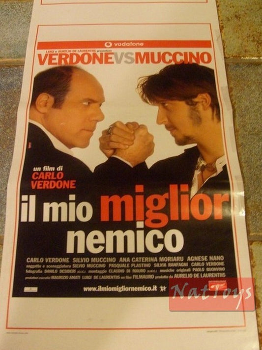 Film Poster MY BEST ENEMY with Verdone and Muccino Original Poster