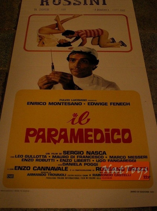 Locandina Film IL PARAMEDICO con E. Montesano Edwige Fenech Original Poster