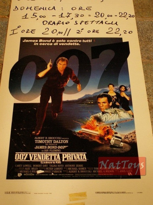 Film Poster JAMES BOND 007 PRIVATE REVENGE Timothy Dalton Original Poster