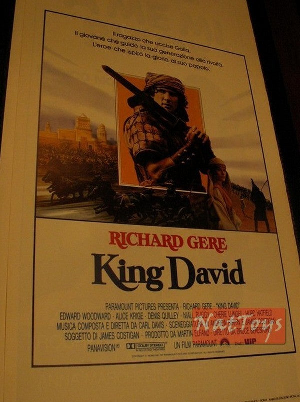 Affiche de film KING DAVID avec Richard Gere Affiche de cinéma originale