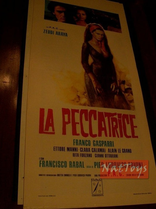 Film poster LA PECCATRICE with Zeudi Araya 1975 Original Cinema Poster