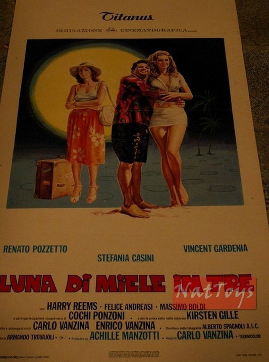 Movie Poster HONEYMOON IN THREE Renato Pozzetta S. Casini Original Poster