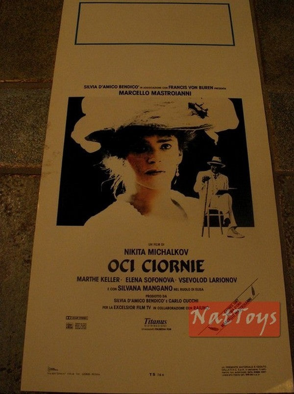 OCI CIORNIE Film Poster with Marcello Mastroianni Original Cinema Poster