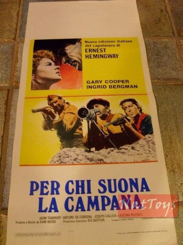 Locandina Film PER CHI SUONA LA CAMPANA con G.Cooper, I.Bergman Original Poster