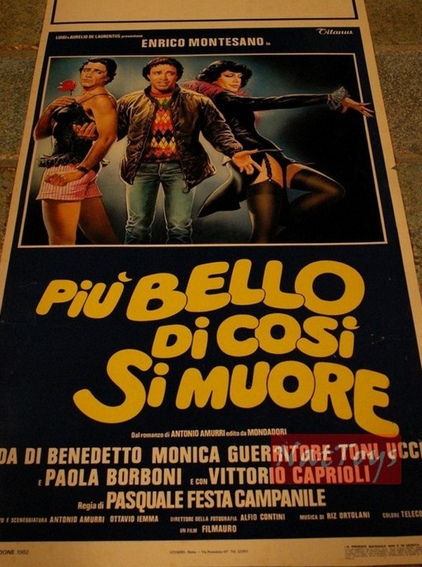 Locandina Film PIU' BELLO DI COSI' SI MUORE Enrico Montesano Original Poster