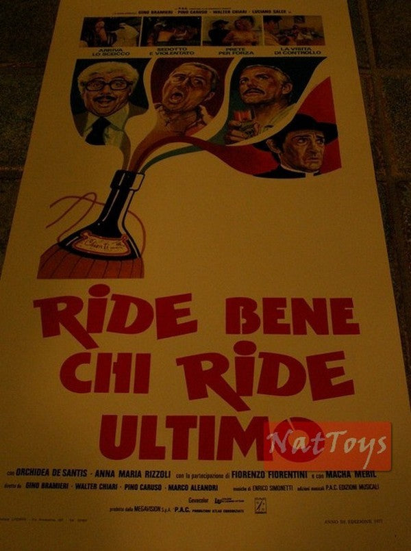 Film Poster RIDE BENE WHO LAUGHS LAST 1977 Bramieri Chiari Original Poster