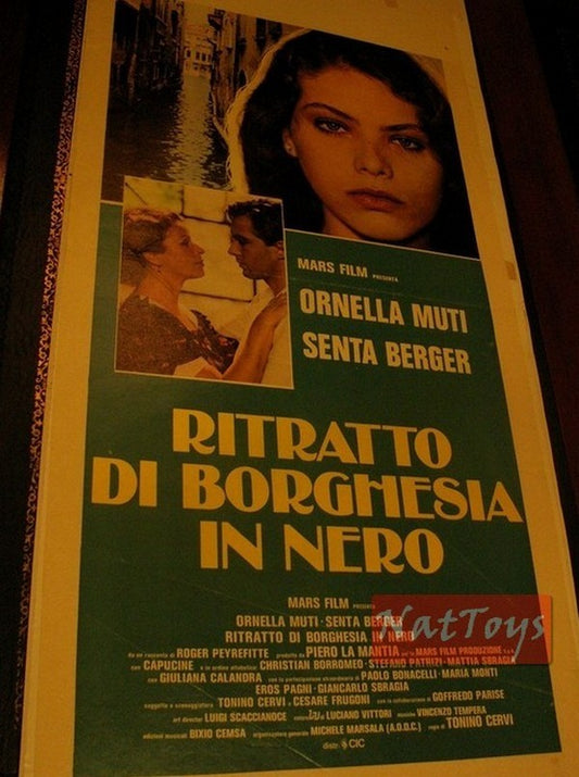 Film Poster PORTRAIT OF THE BOURGEOISE IN BLACK with Ornella Muti Original Poster