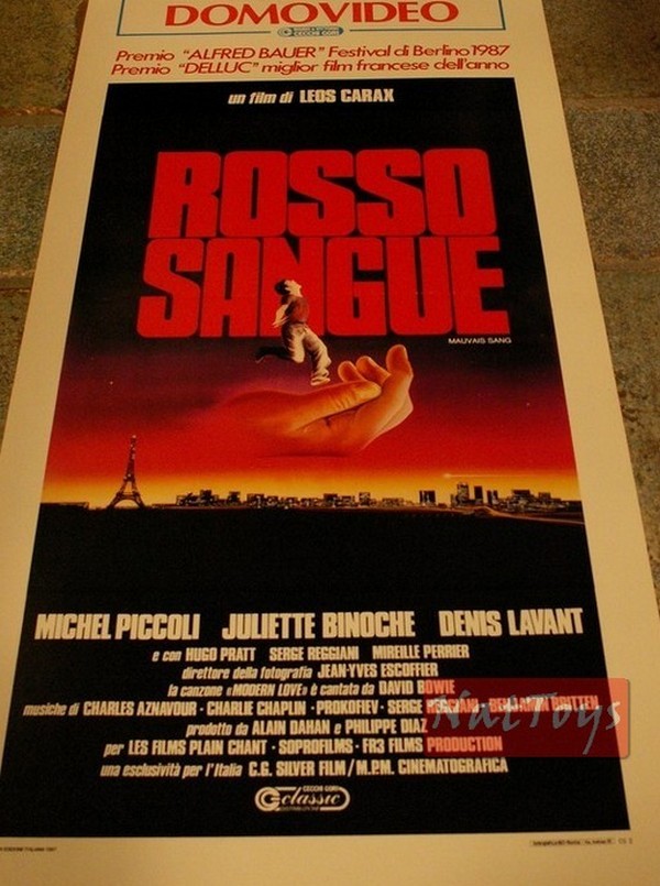 Locandina Film ROSSO SANGUE Michel Piccoli Juliette Binoche Original Poster