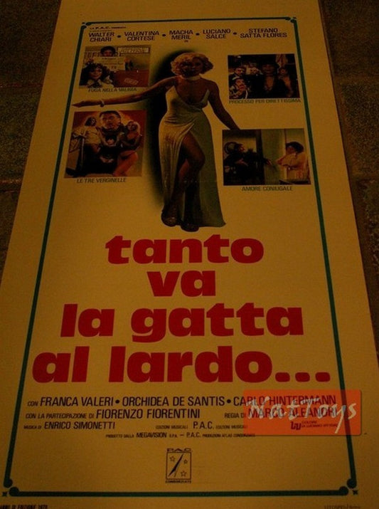 Film Poster TALTO VA LA GATTA ALARDO 1978 Walter Chiari Original Poster