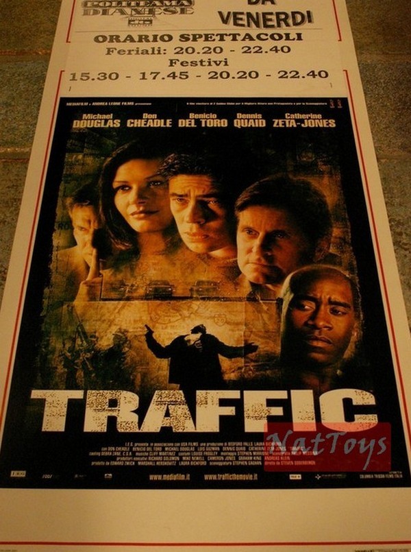 TRAFFIC Film Poster M. Douglas C. Zeta-Jones B. Del Toro Original Poster