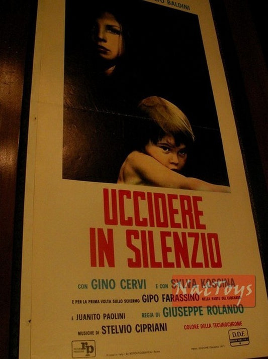 KILL IN SILENCE Film Poster Gino Cervi and Sylva Koscina Original Poster