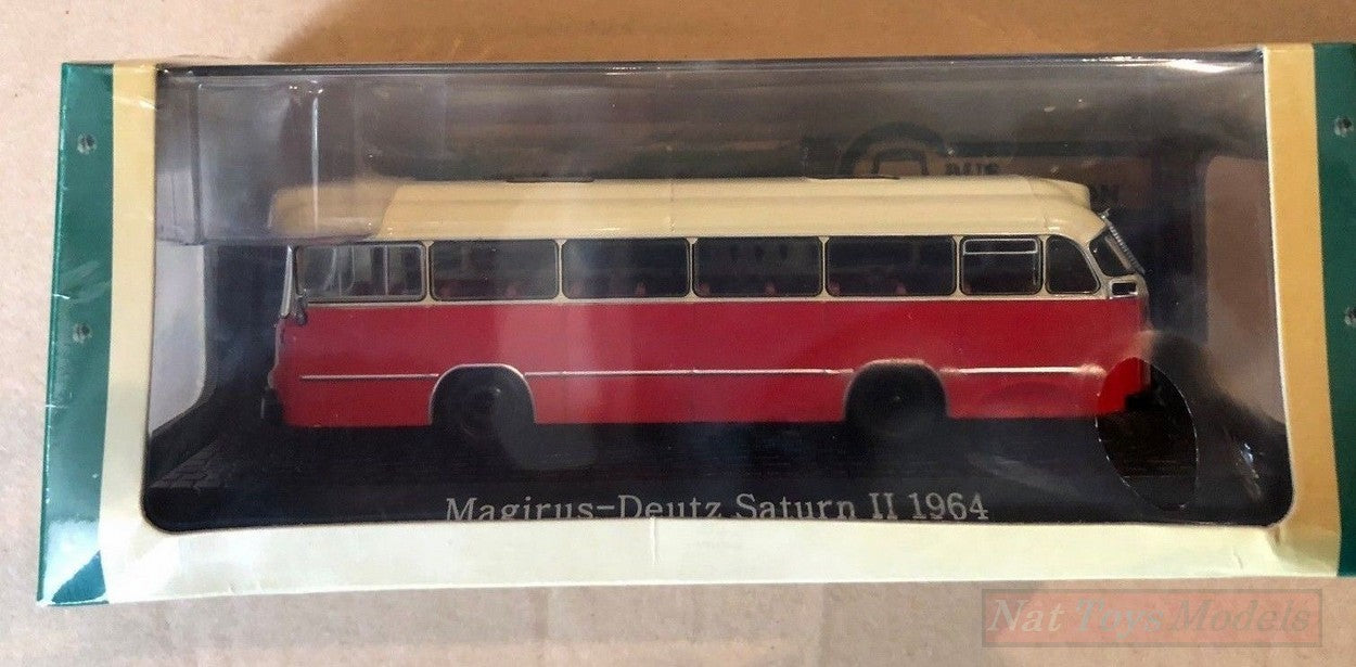 Magirus Deutz Saturn II 1964 Classic Coaches Bus Collection 1:72 Atlas DIE CAST compatibile con