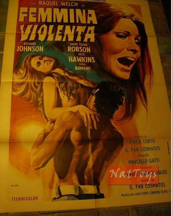 Affiche de film FÉMININE VIOLENTE avec Raquel Welch 1970 Affiche originale