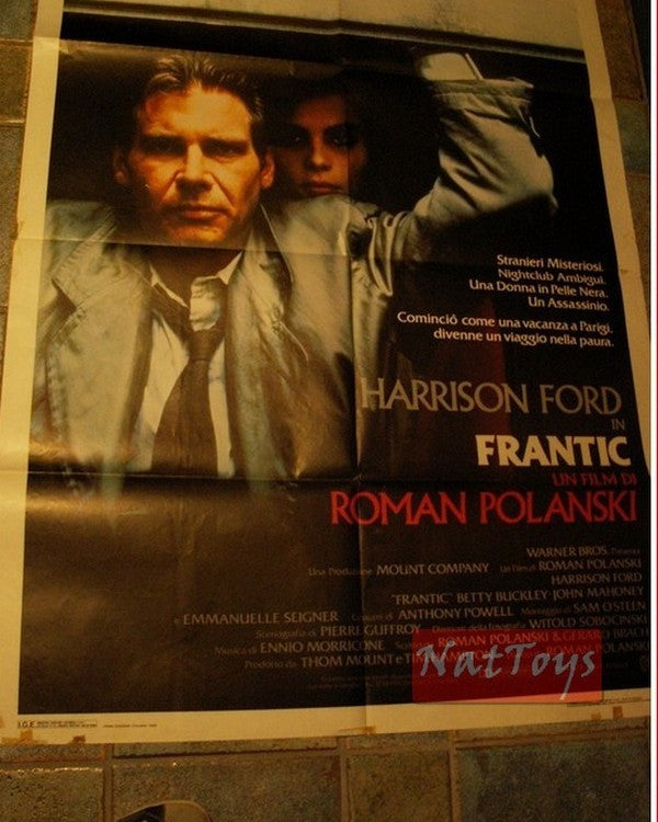 Manifesto Film FRANTIC di Roman Polanski con Harrison Ford Original Poster