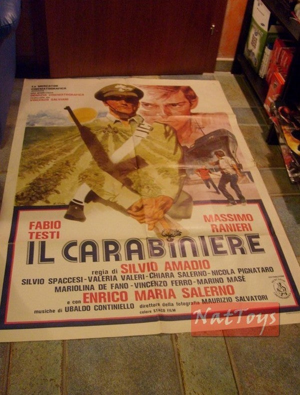 Film Poster IL CARABINIERE with F. Testi, Massimo Ranieri 1981 Original Poster