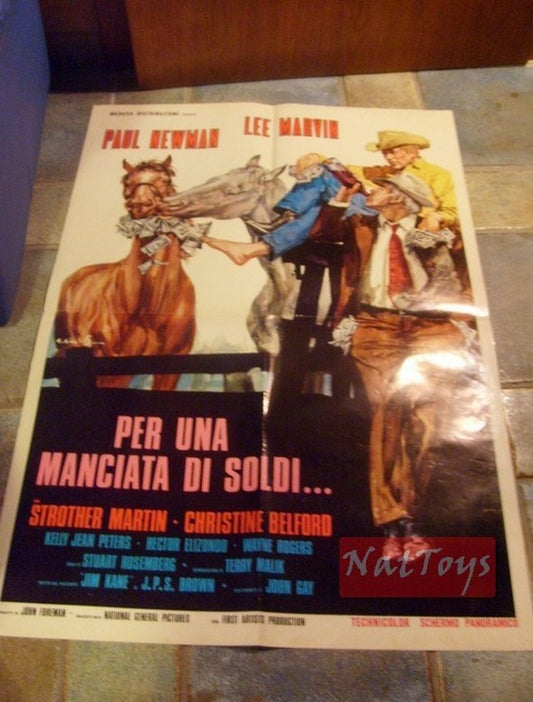 Manifesto Film PER UNA MANCIATA DI SOLDIÿ1972 Paul Newman tipo2 Original Poster