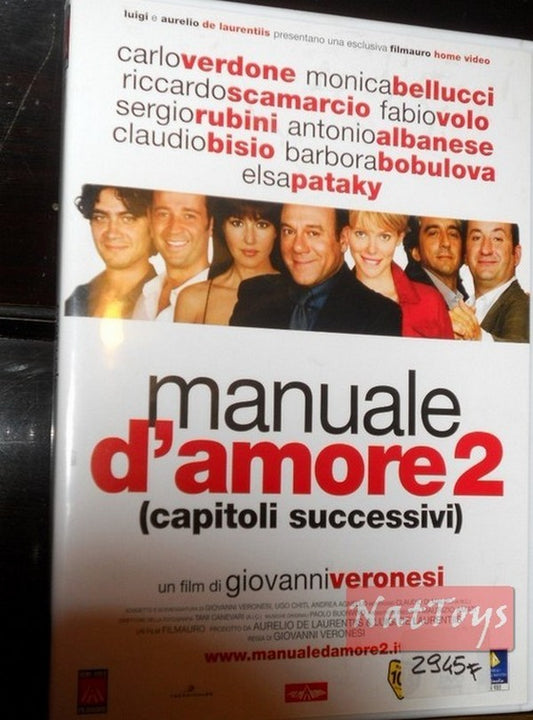 MANUALE D'AMORE 2 C. Verdone R. Scamarcio M. Bellucci Film DVD Originale Video